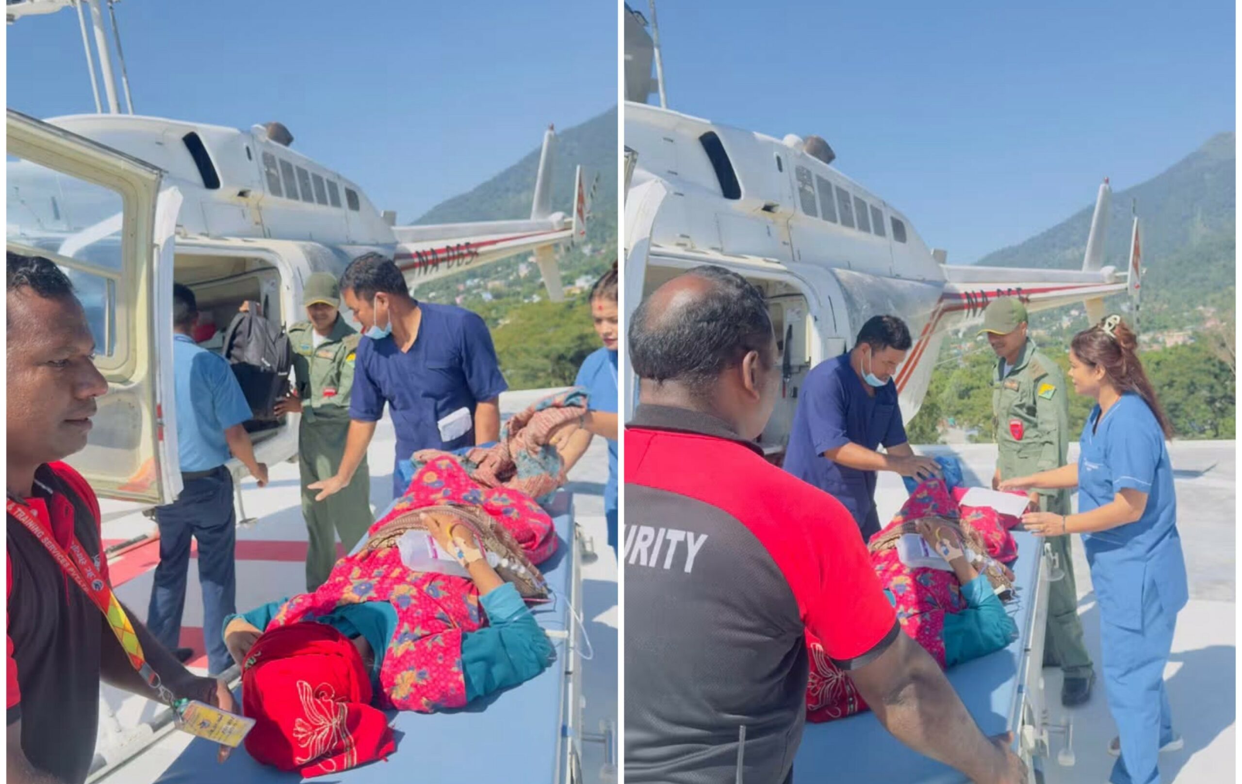 जटिल प्रसूति समस्यामा परेकी १७ वर्षीया महिलाको हवाई उद्धार